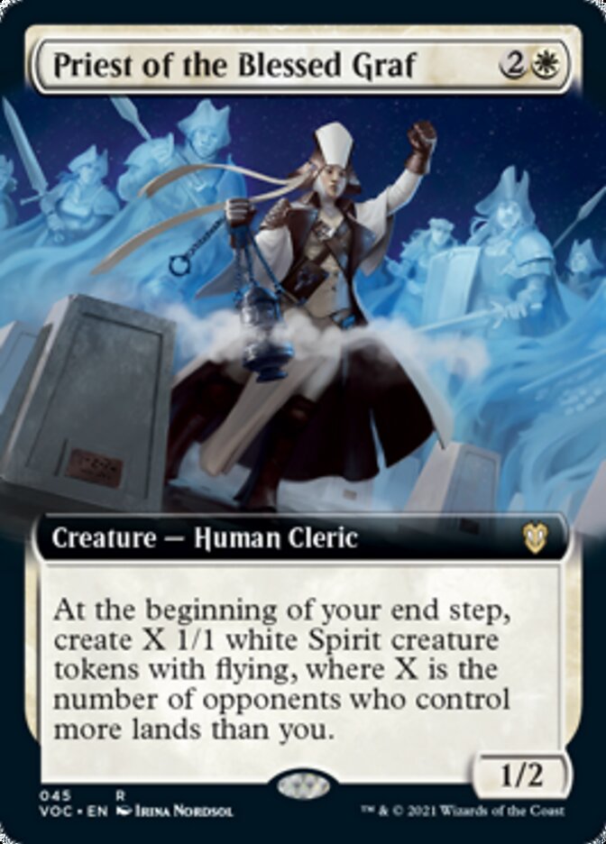 Priest of the Blessed Graf (Extended Art) [Innistrad: Crimson Vow Commander] | Silver Goblin