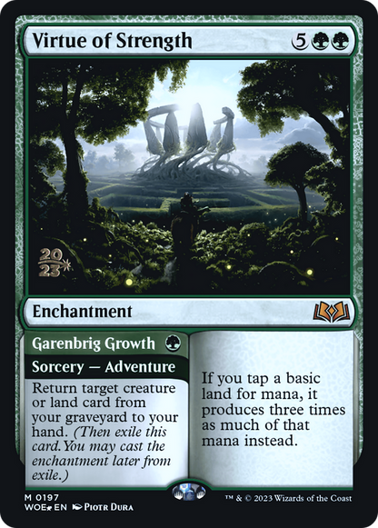 Virtue of Strength // Garenbrig Growth [Wilds of Eldraine Prerelease Promos]