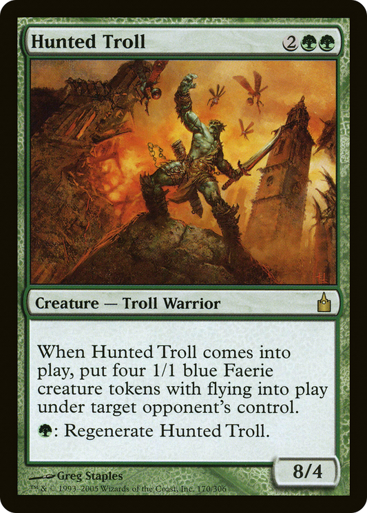 Hunted Troll [Ravnica: City of Guilds] Foil