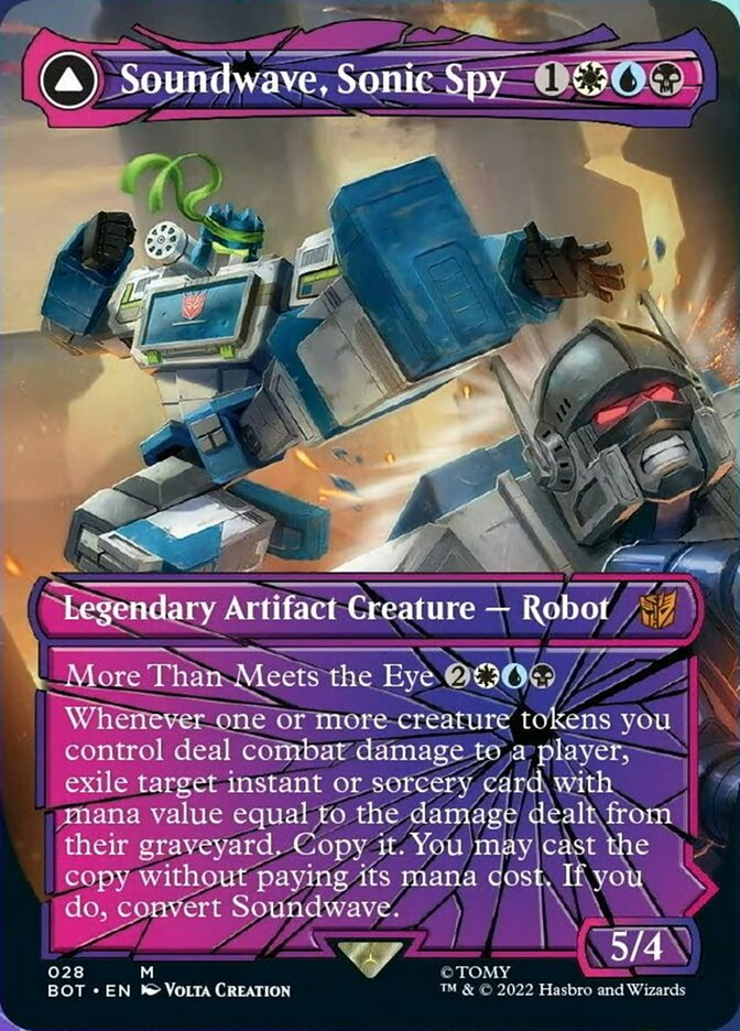 Soundwave, Sonic Spy // Soundwave, Superior Captain (Shattered Glass) [Transformers] Foil