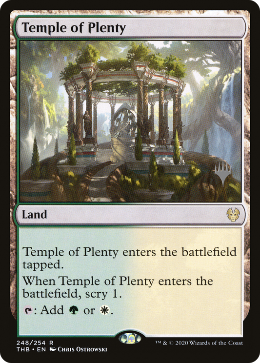 Temple of Plenty (Promo Pack) [Theros Beyond Death Promos] Foil