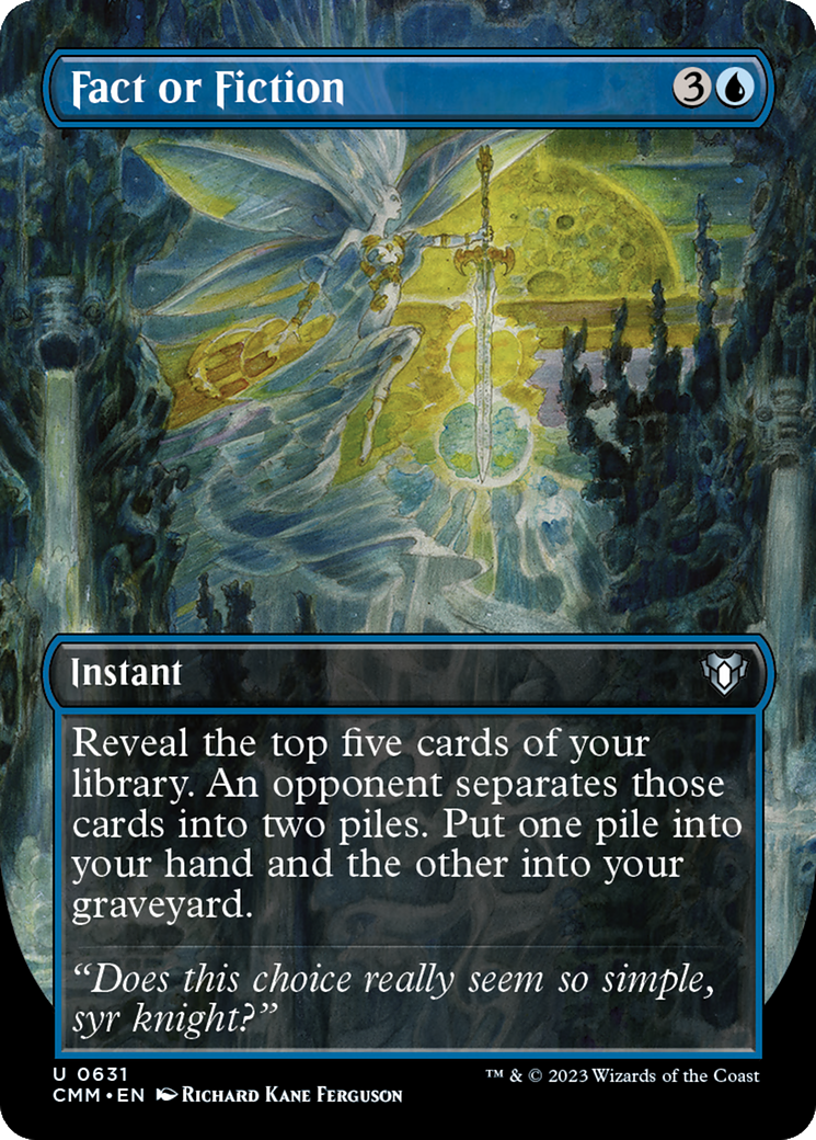 Fact or Fiction (Borderless Alternate Art) [Commander Masters] Foil