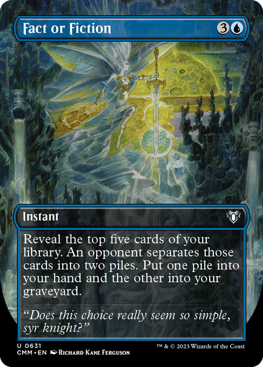 Fact or Fiction (Borderless Alternate Art) [Commander Masters] Foil