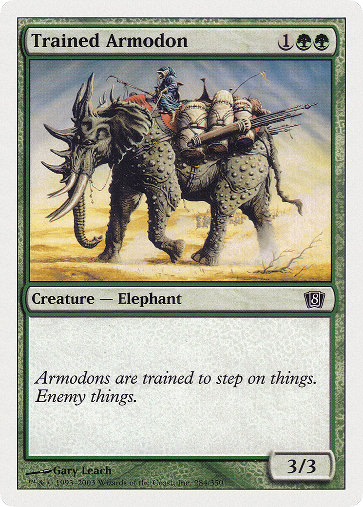 Trained Armodon (284) Foil - Eighth Edition