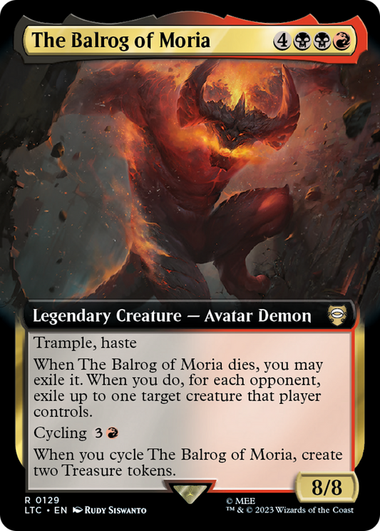 The Balrog of Moria (Extended Art) [The Lord of the Rings: Tales of Middle-Earth Commander] Foil
