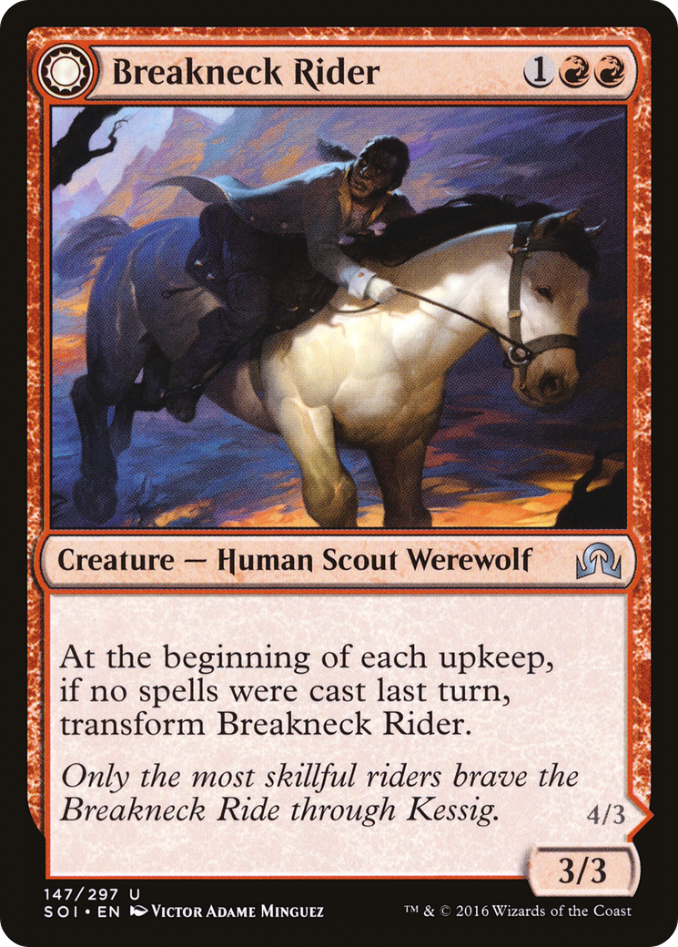 Breakneck Rider // Neck Breaker [Shadows over Innistrad] Foil