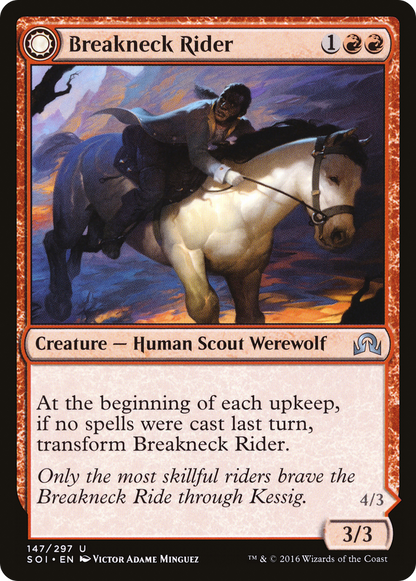Breakneck Rider // Neck Breaker [Shadows over Innistrad] Foil