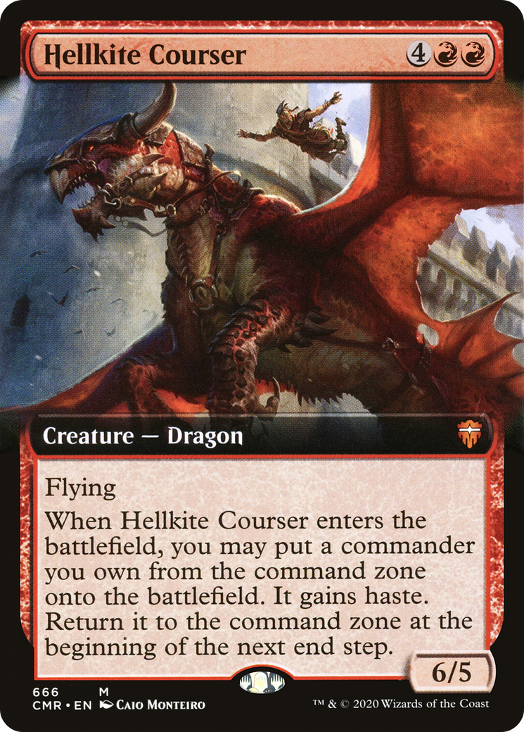 Hellkite Courser (Extended Art) [Commander Legends] Foil