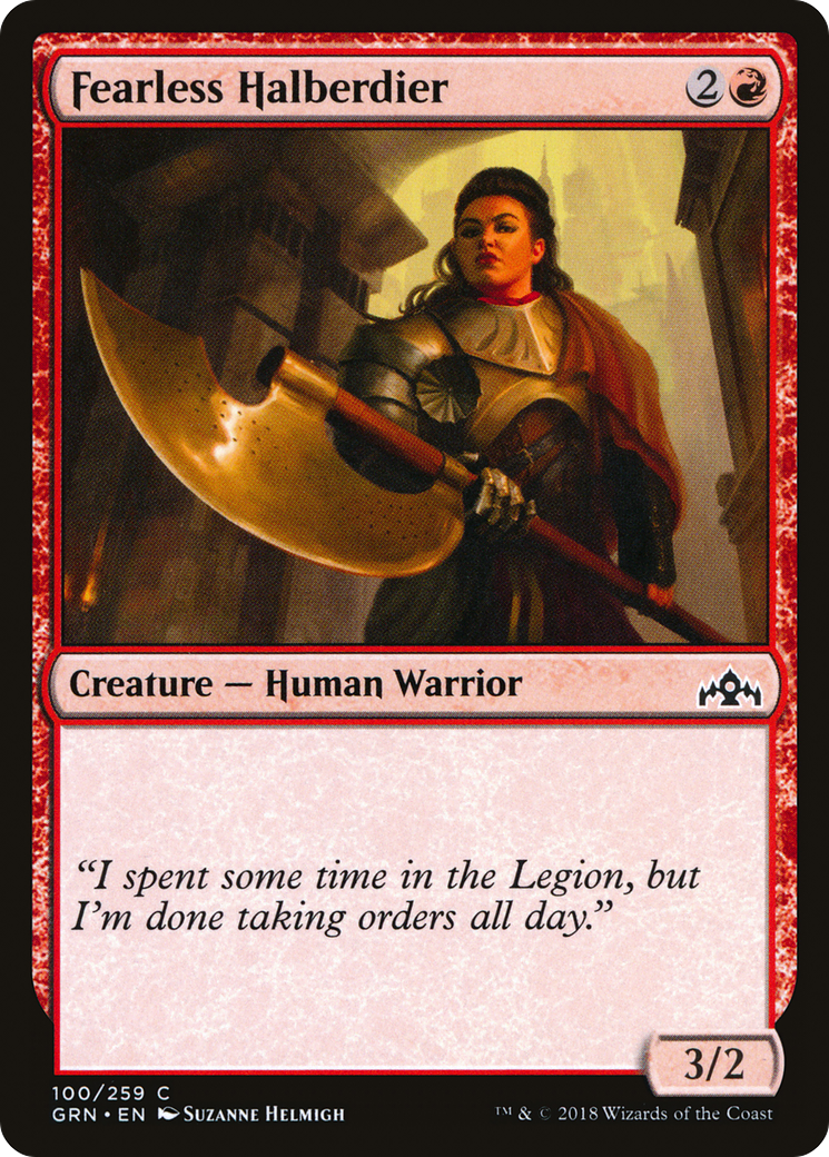 Fearless Halberdier (100) - Guilds of Ravnica Foil