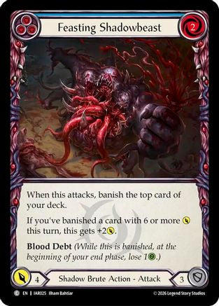 Feasting Shadowbeast (Blue) (IAR025) Rainbow Foil - Usurp the Shadow Throne