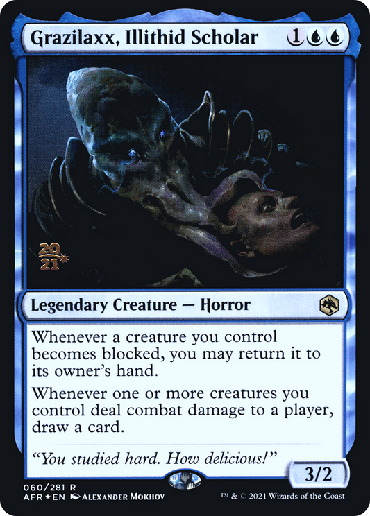 Grazilaxx, Illithid Scholar [Dungeons & Dragons: Adventures in the Forgotten Realms Prerelease Promos]