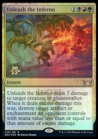 Unleash the Inferno [Streets of New Capenna Prerelease Promos] | Silver Goblin