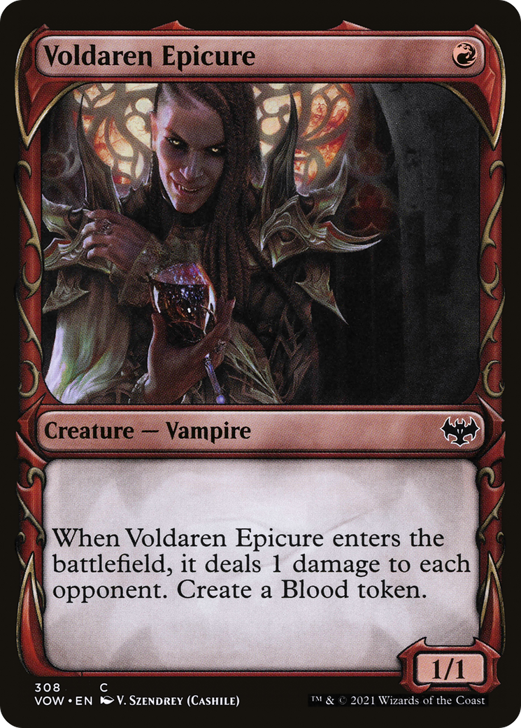 Voldaren Epicure (Showcase Fang Frame) [Innistrad: Crimson Vow] | Silver Goblin