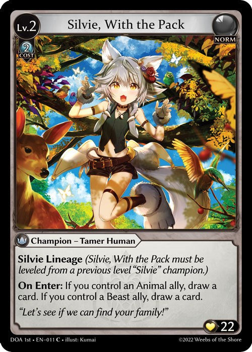 Silvie, With the Pack (011) [Dawn of Ashes: 1st Edition] Foil