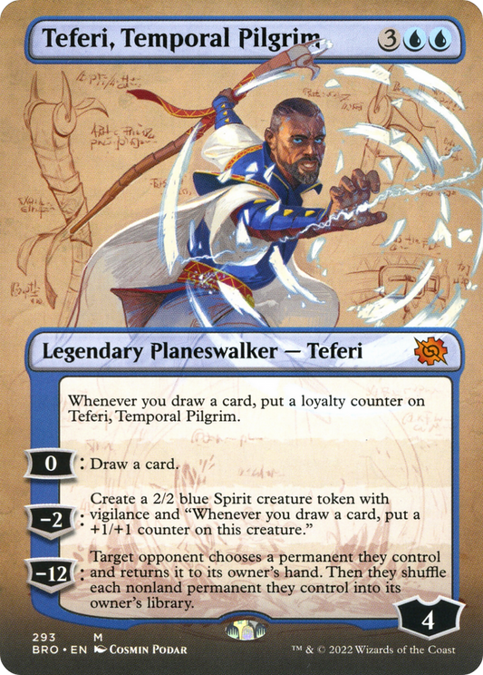 Teferi, Temporal Pilgrim (Borderless Alternate Art) [The Brothers' War] Foil