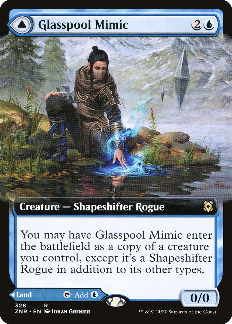 Glasspool Mimic // Glasspool Shore (Extended Art) [Zendikar Rising] | Silver Goblin