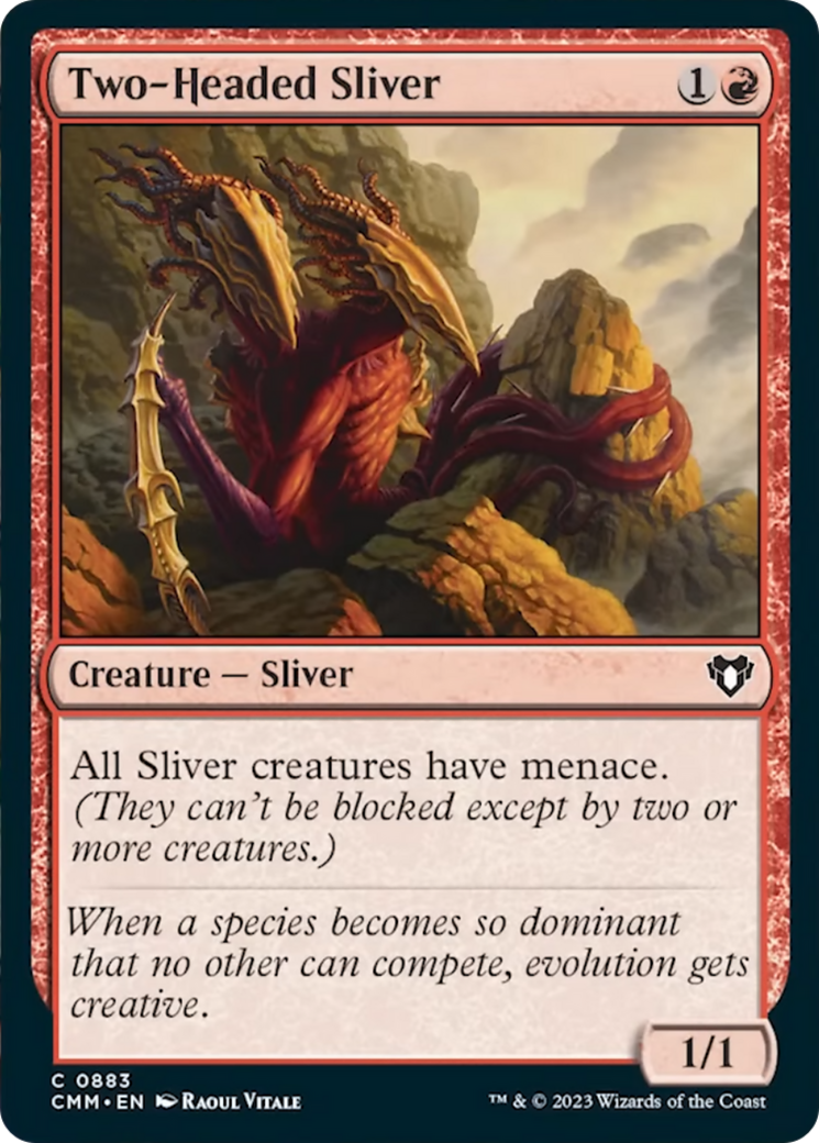 Two-Headed Sliver [Commander Masters] | Silver Goblin