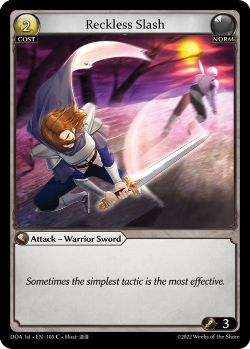 Reckless Slash (105) [Dawn of Ashes: 1st Edition] Foil