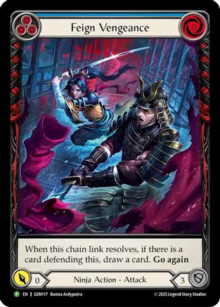 Feign Vengeance (Blue) (Extended Art) (GEM117) Rainbow Foil - GEM Pack