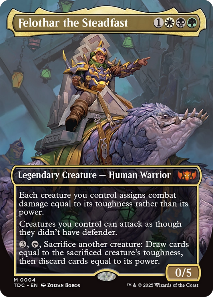 Felothar the Steadfast (Borderless) (004) Foil - Commander: Tarkir: Dragonstorm