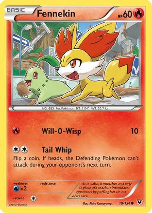 Fennekin (10) Reverse Holofoil - Fates Collide