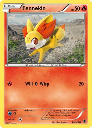 Fennekin (24) - XY Base Set