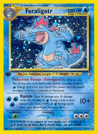 Feraligatr (5) (1st Edition) Holofoil - Neo Genesis