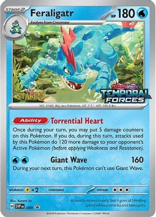 Feraligatr (Prerelease) [Staff] (89) Holofoil - Black Star Promos