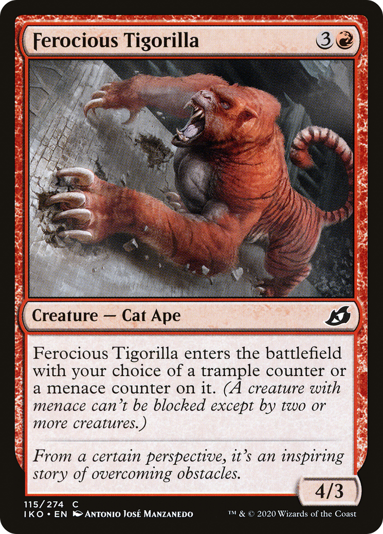 Ferocious Tigorilla (115) - Ikoria: Lair of Behemoths Foil