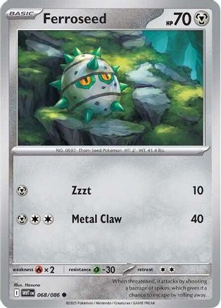 Ferroseed (68) Reverse Holofoil - White Flare