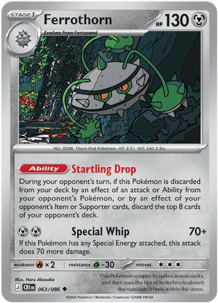 Ferrothorn (63) Reverse Holofoil - Chaos Rising