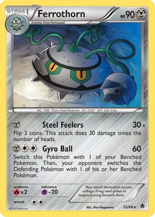 Ferrothorn (72) Reverse Holofoil - Emerging Powers