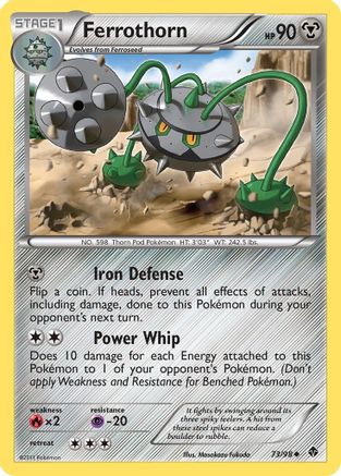 Ferrothorn (73) Reverse Holofoil - Emerging Powers
