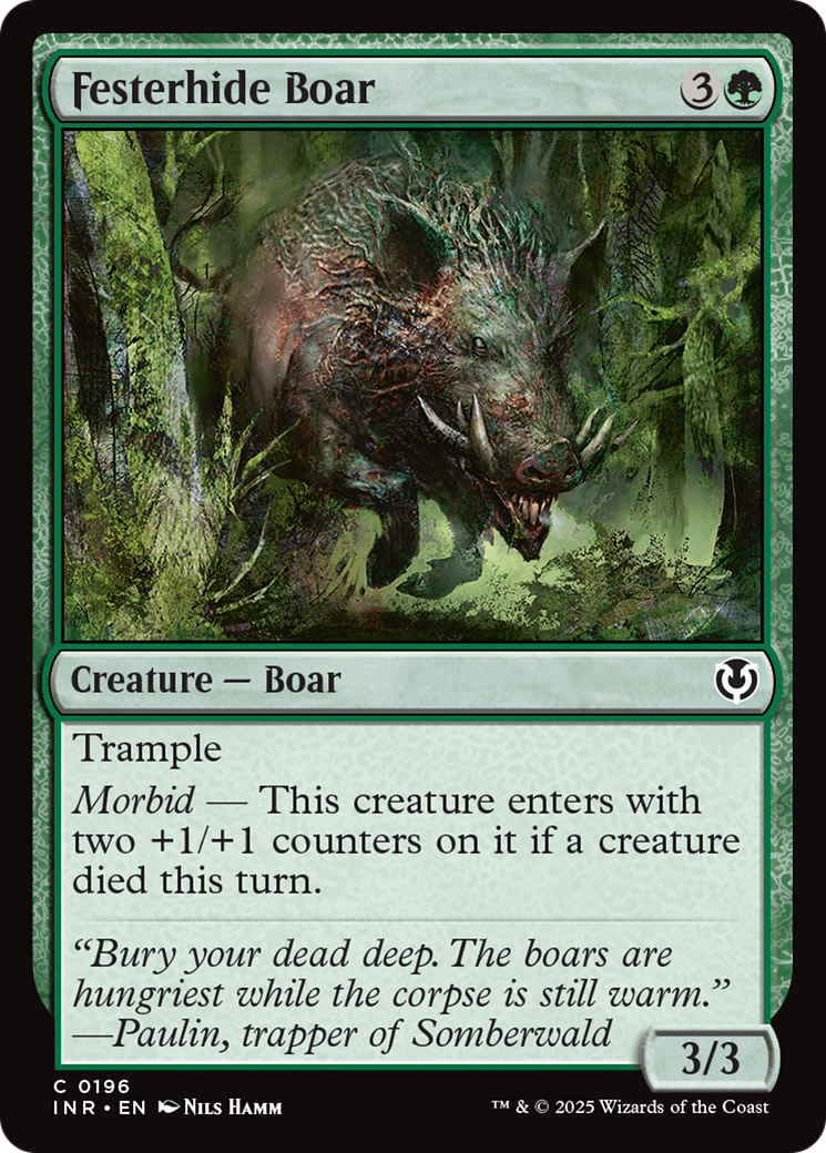 Festerhide Boar (196) Foil - Innistrad Remastered