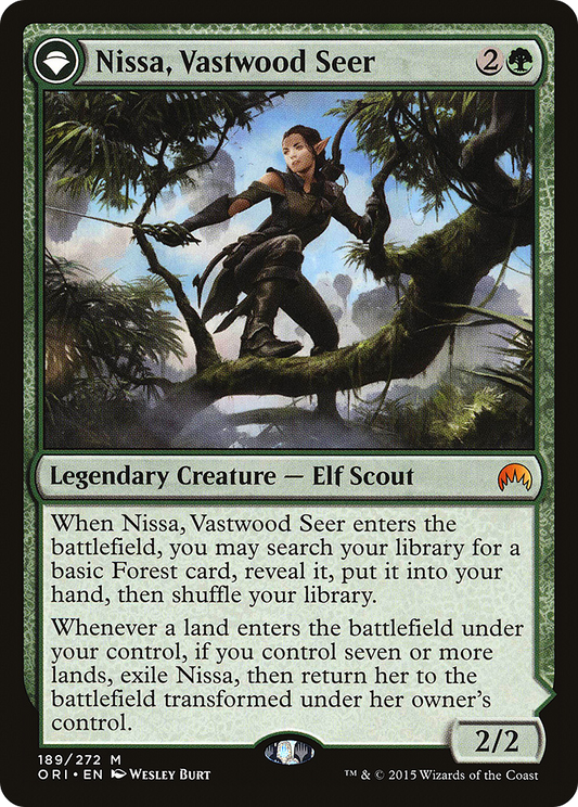 Nissa, Vastwood Seer // Nissa, Sage Animist [Magic Origins] Foil