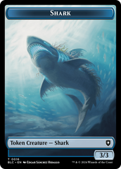 Elemental // Shark Double-Sided Token [Bloomburrow Commander Tokens] | Silver Goblin