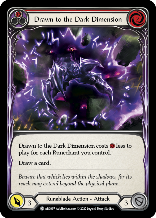 Drawn to the Dark Dimension (Red) [U-ARC097] (Arcane Rising Unlimited)  Unlimited Rainbow Foil | Silver Goblin