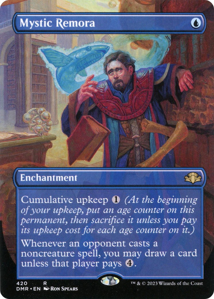 Mystic Remora (Borderless Alternate Art) [Dominaria Remastered] Foil