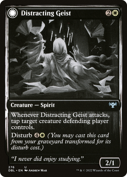 Distracting Geist // Clever Distraction [Innistrad: Double Feature] Foil