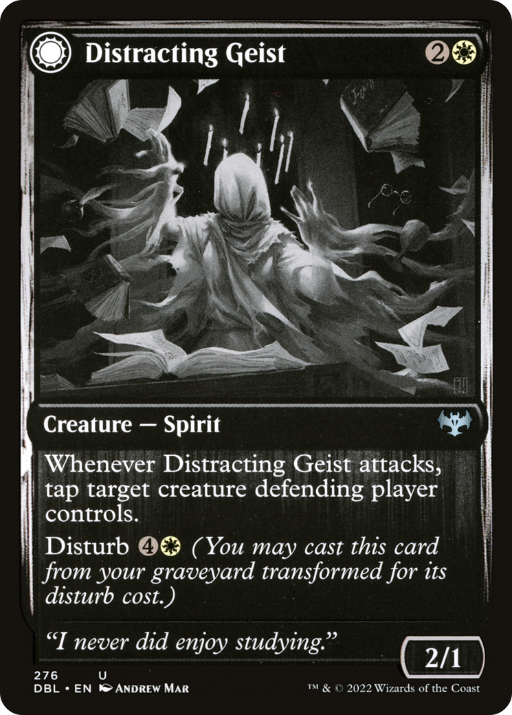 Distracting Geist // Clever Distraction [Innistrad: Double Feature] Foil