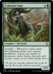 Evolution Sage [Phyrexia: All Will Be One Commander] | Silver Goblin