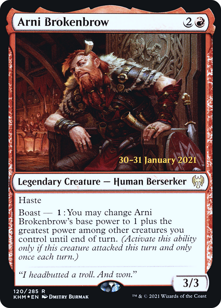 Arni Brokenbrow [Kaldheim Prerelease Promos] | Silver Goblin