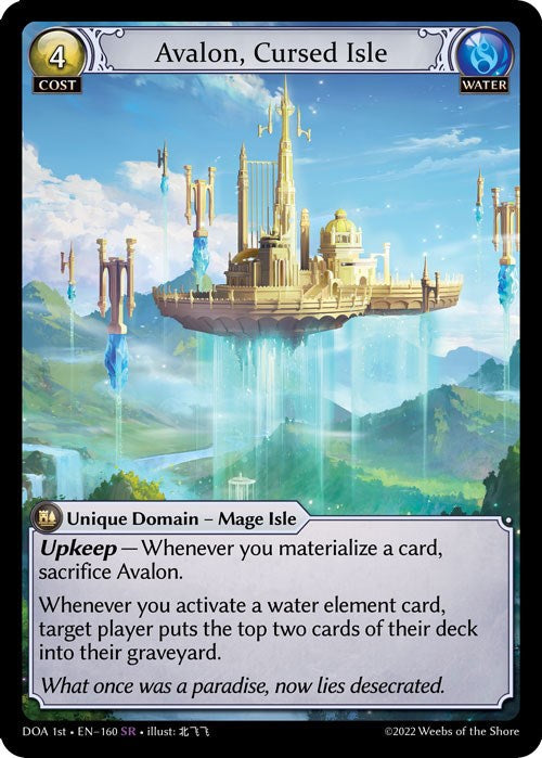 Avalon, Cursed Isle (160) [Dawn of Ashes: 1st Edition] Foil