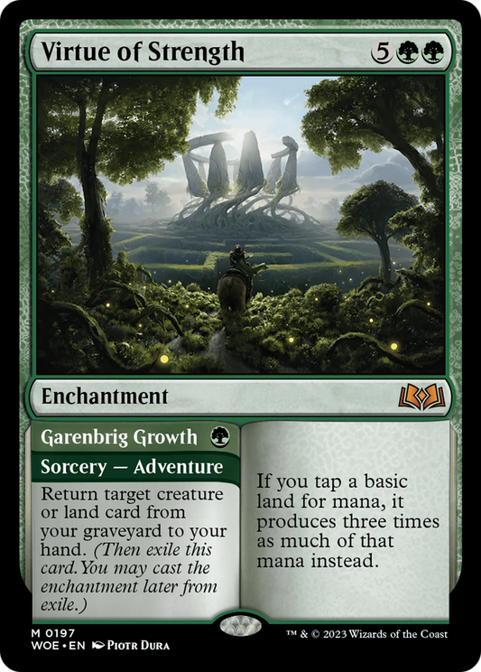Virtue of Strength // Garenbrig Growth [Wilds of Eldraine] Foil