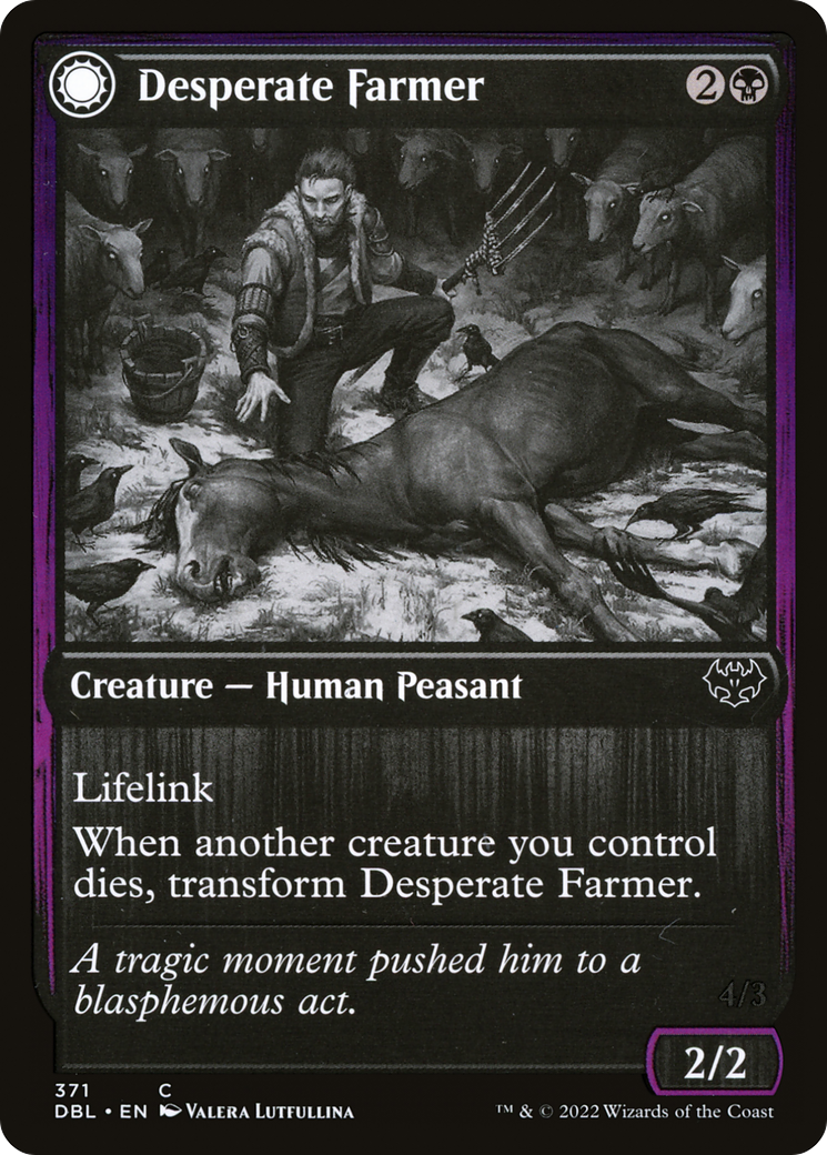 Desperate Farmer // Depraved Harvester [Innistrad: Double Feature] Foil