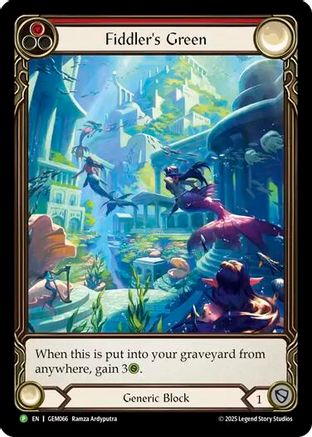 Fiddler's Green (Red) (Extended Art) (GEM066) Rainbow Foil - GEM Pack