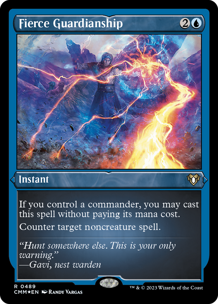 Fierce Guardianship (489) Etched Foil - Commander Masters