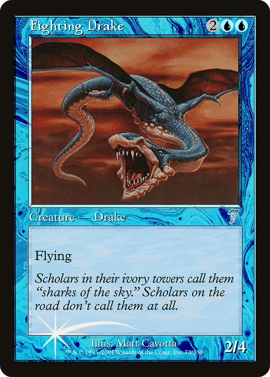 Fighting Drake (073) Foil - Seventh Edition