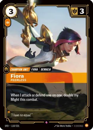 Fiora – Peerless (110) Foil - Spiritforged