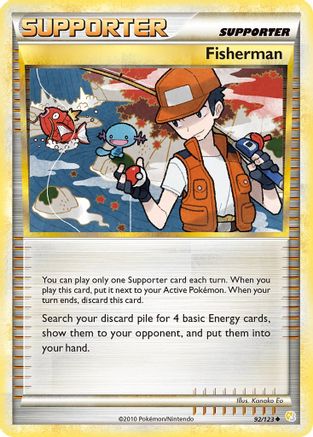 Fisherman (92) Reverse Holofoil - HeartGold & SoulSilver